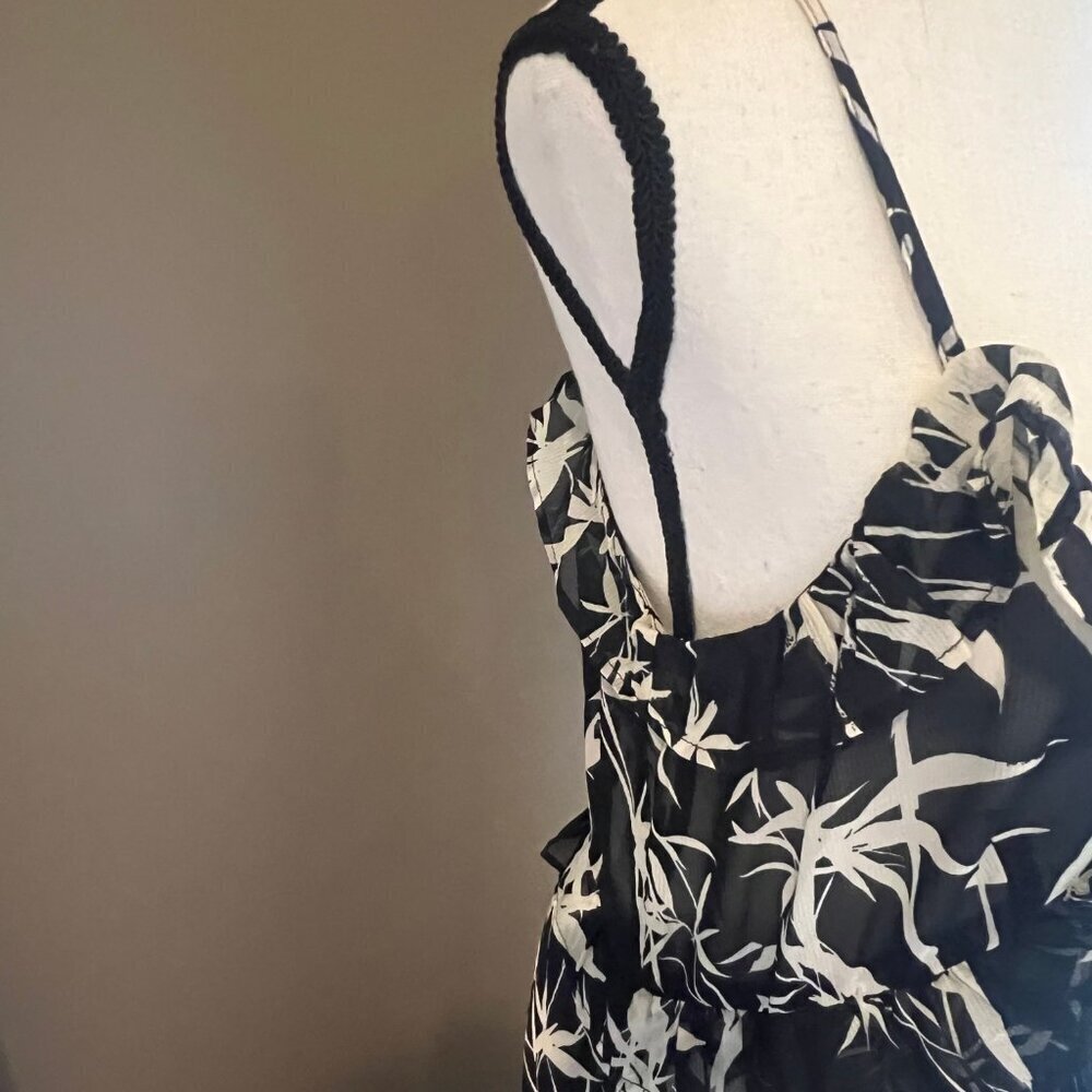 NWT Express Kimonos Sheer Long Line Brown & Tan Top or Cover Up  Size M/L - Picture 4 of 14